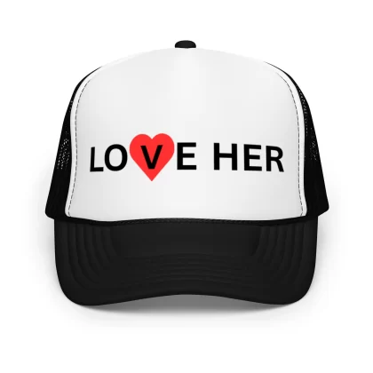 Black White Foam Trucker Hat